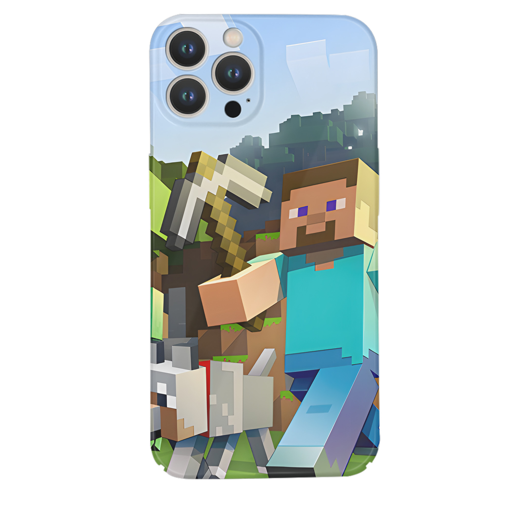 （画像用） マインクラフト ブロックの世界 Minecraft MC Block world 【iPhone 14シリーズ対応】ハードケース